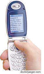 [After receiving this message, the cellphone user might order a vodka martini made with Absolut.]